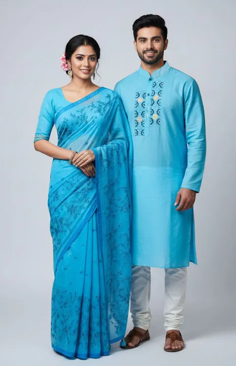 Premium Sharee Panjabi Couple Dress