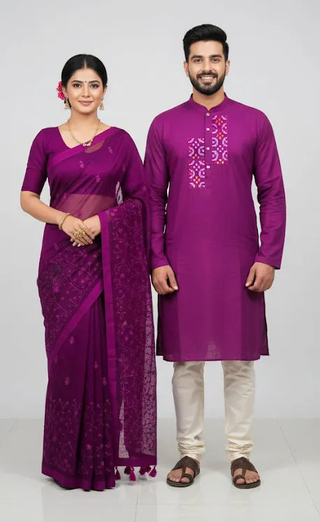Premium Sharee Panjabi Couple Dress