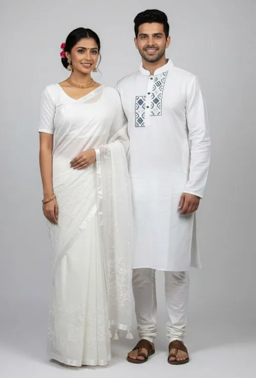 Premium Sharee Panjabi Couple Dress