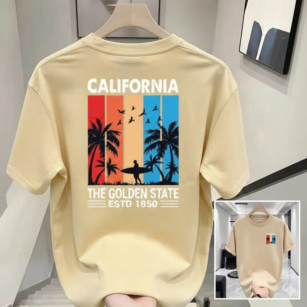Premium Slim-Fit Premium Drop Shoulder Graphic Design T-Shirt