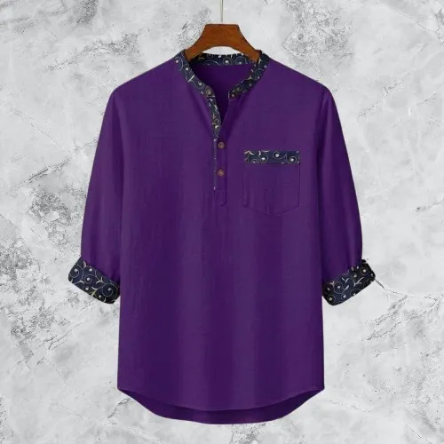 Prestige Premium Quality Katuwa Vintage-Wash Tailored Print Shirt