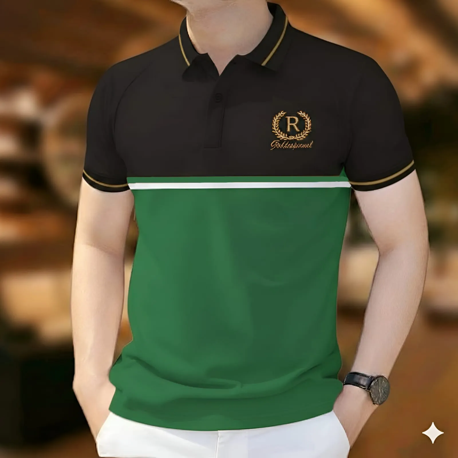 Pure-Cotton Fancy Polo shirt for men with DTF Print Polo-Shirt