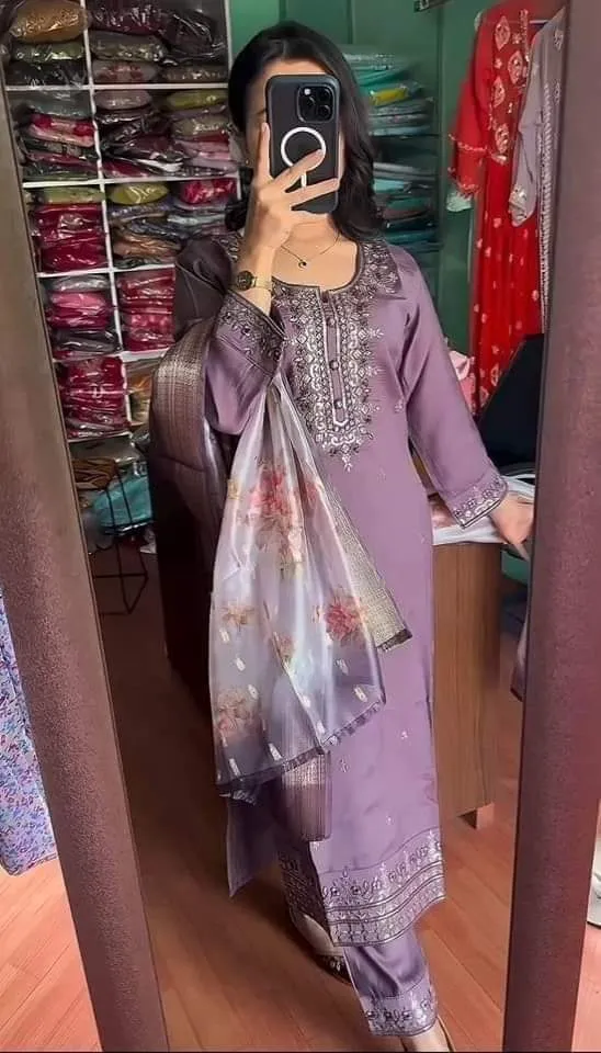 Readymade Embroidery Cotton Suit