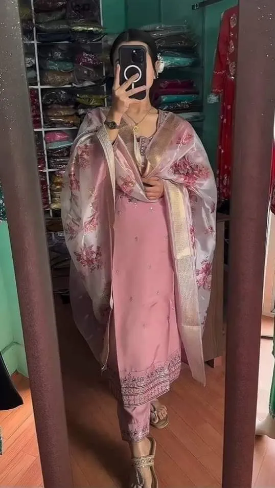 Readymade Embroidery Cotton Suit