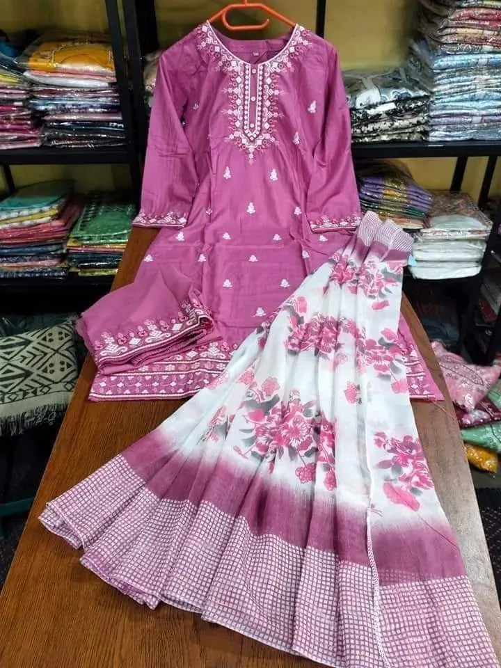 Readymade Embroidery Cotton Suit