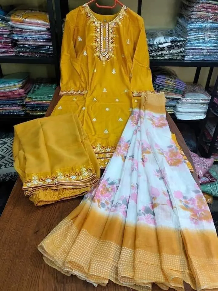Readymade Embroidery Cotton Suit