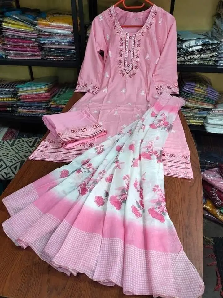 Readymade Embroidery Cotton Suit