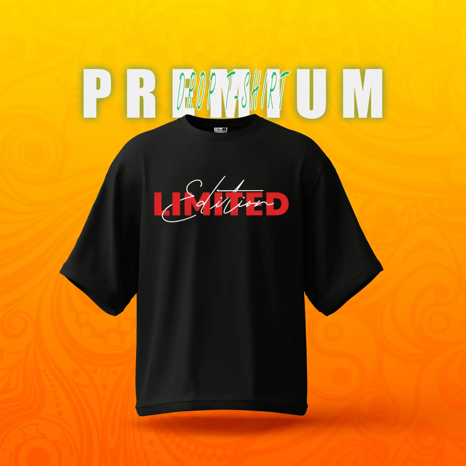 Refined Premium Cotton Drop Shoulder Breathable Bold Graphics T-Shirt
