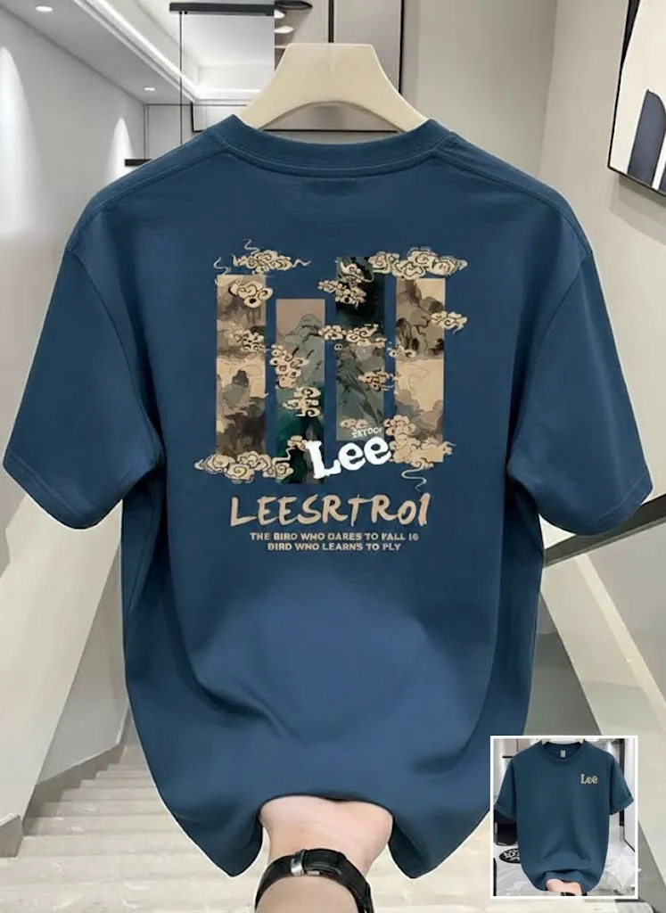 Refined Premium Drop Shoulder High-Density Graphic Design T-Shirt