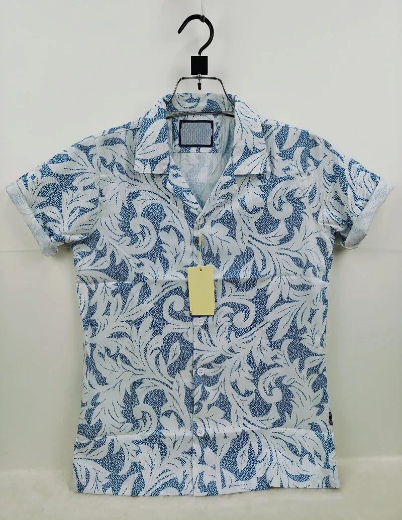 Rich-Texture Vogue Luxury China Spandex Cot Drooped Shudder Shirt Bold Graphics Print Shirt