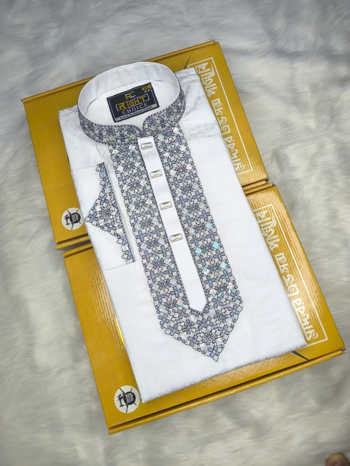 Sequence Embroidery Panjabi-23290