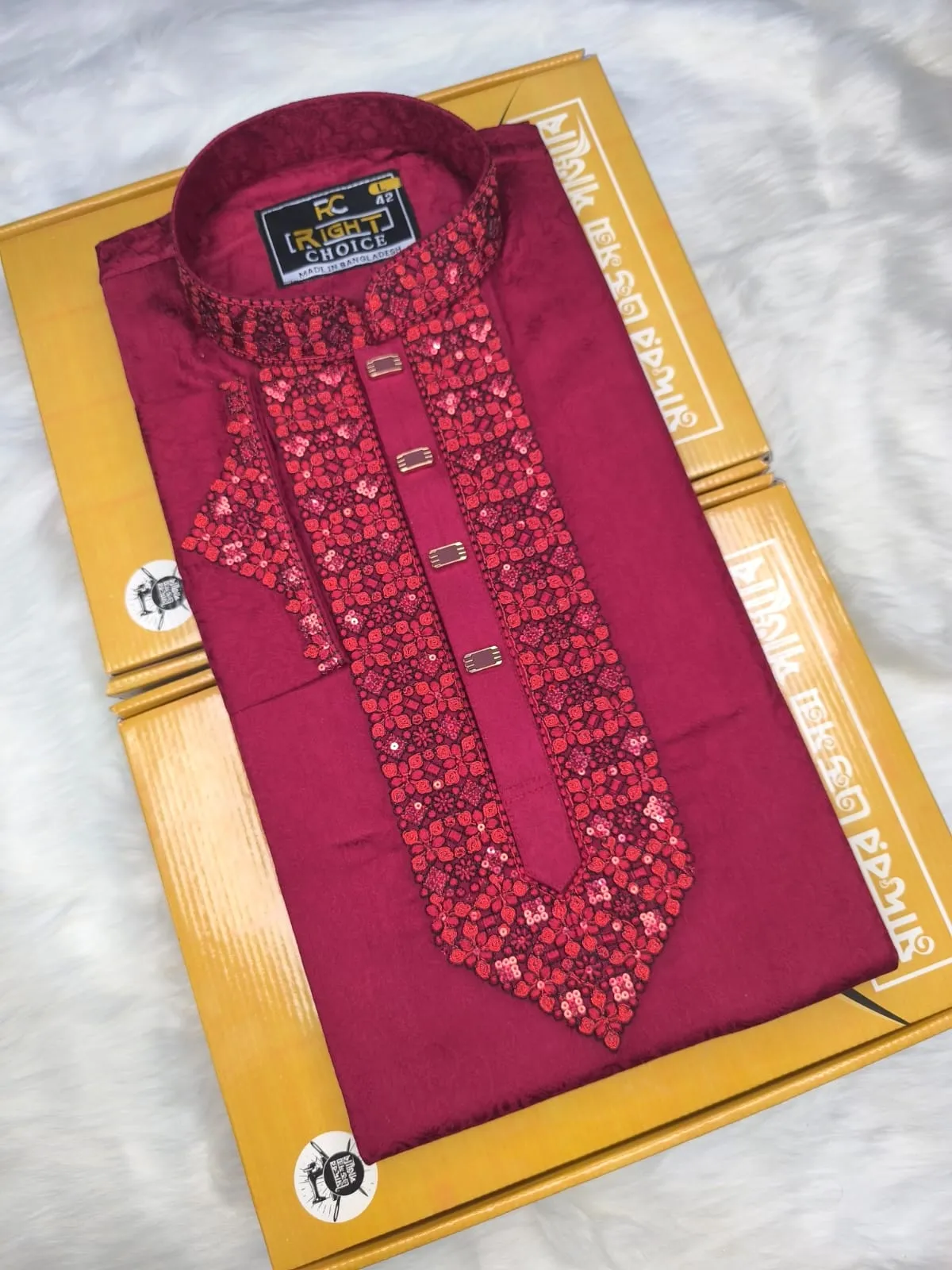 Sequence Embroidery Panjabi-23292