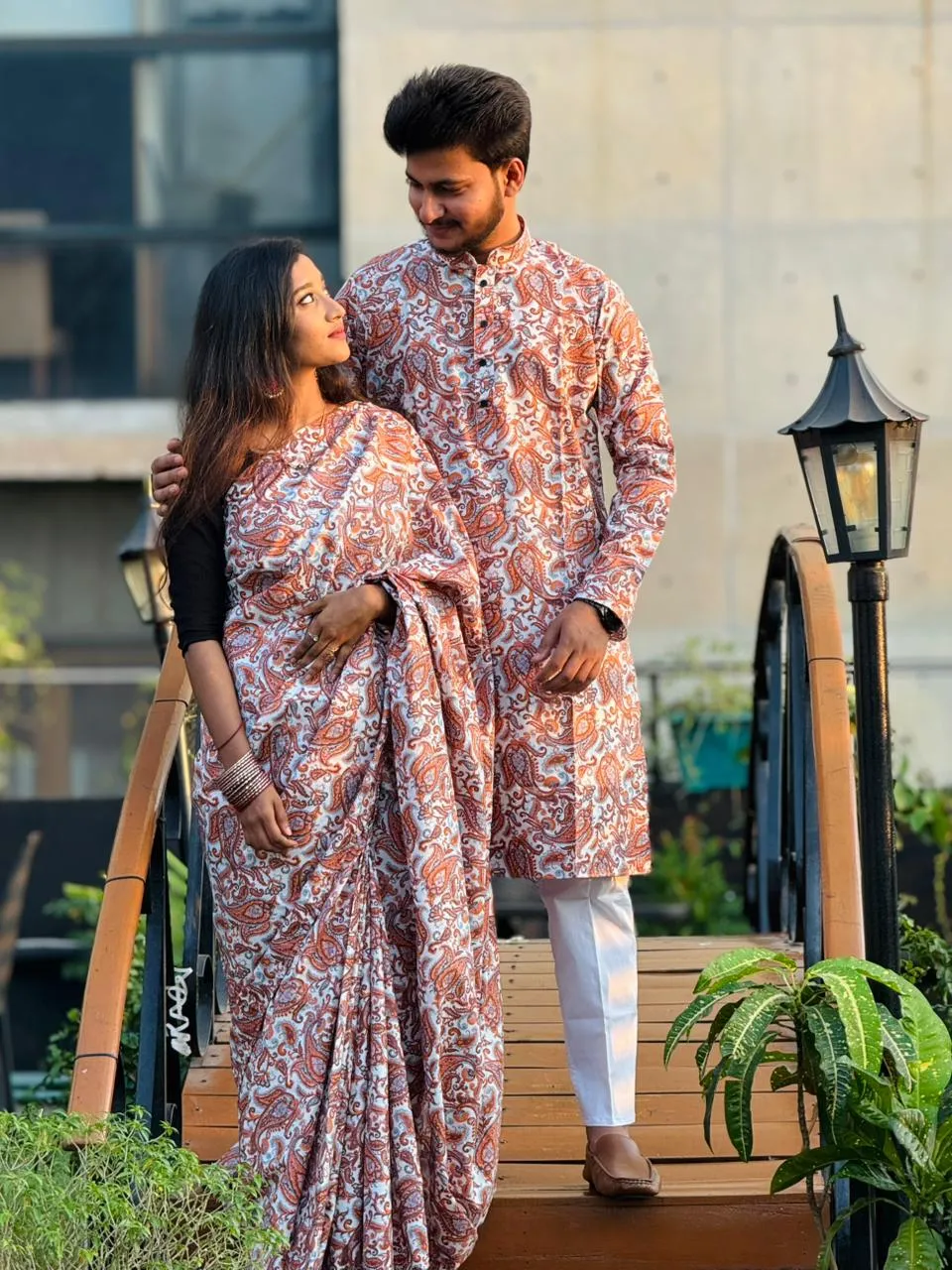 Sharee Panjabi Couple Dress