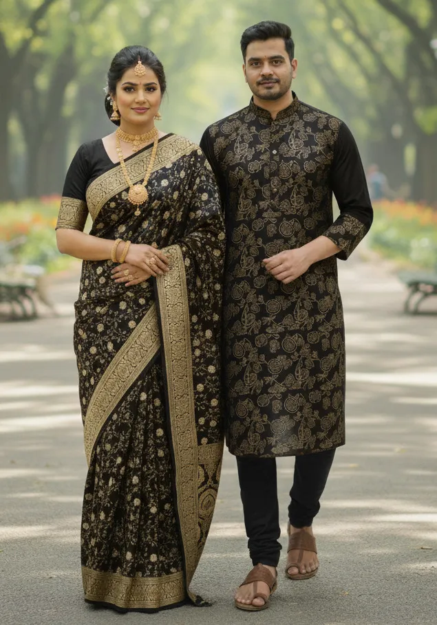 Sharee Panjabi Couple Dress