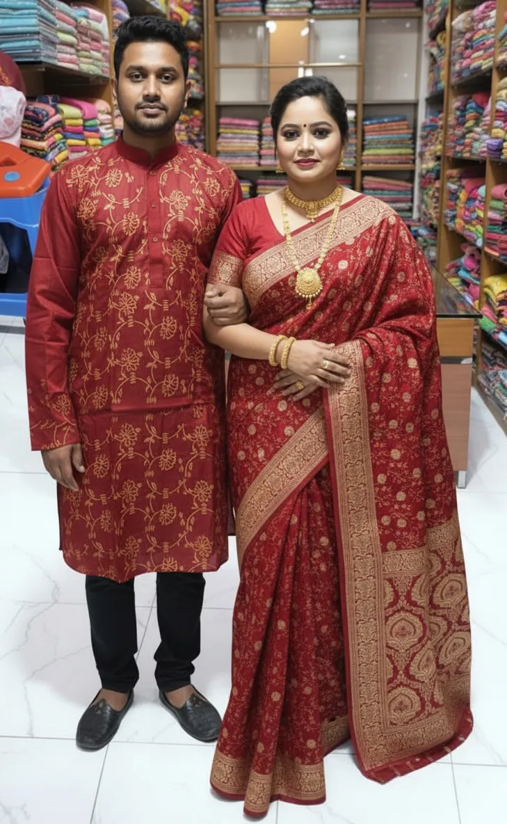 Sharee Panjabi Couple Dress