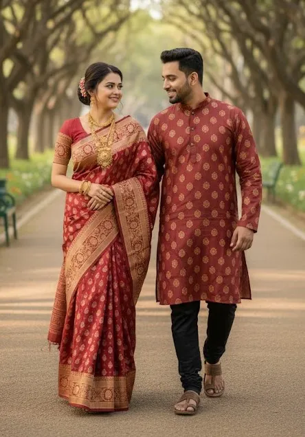 Sharee Panjabi Couple Dress