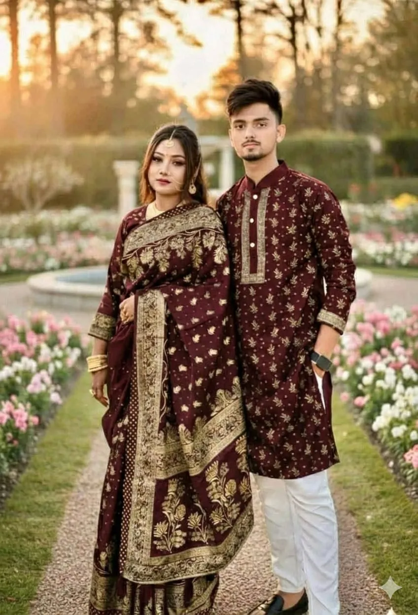 Sharee Panjabi Couple Dress with Blouse Piece