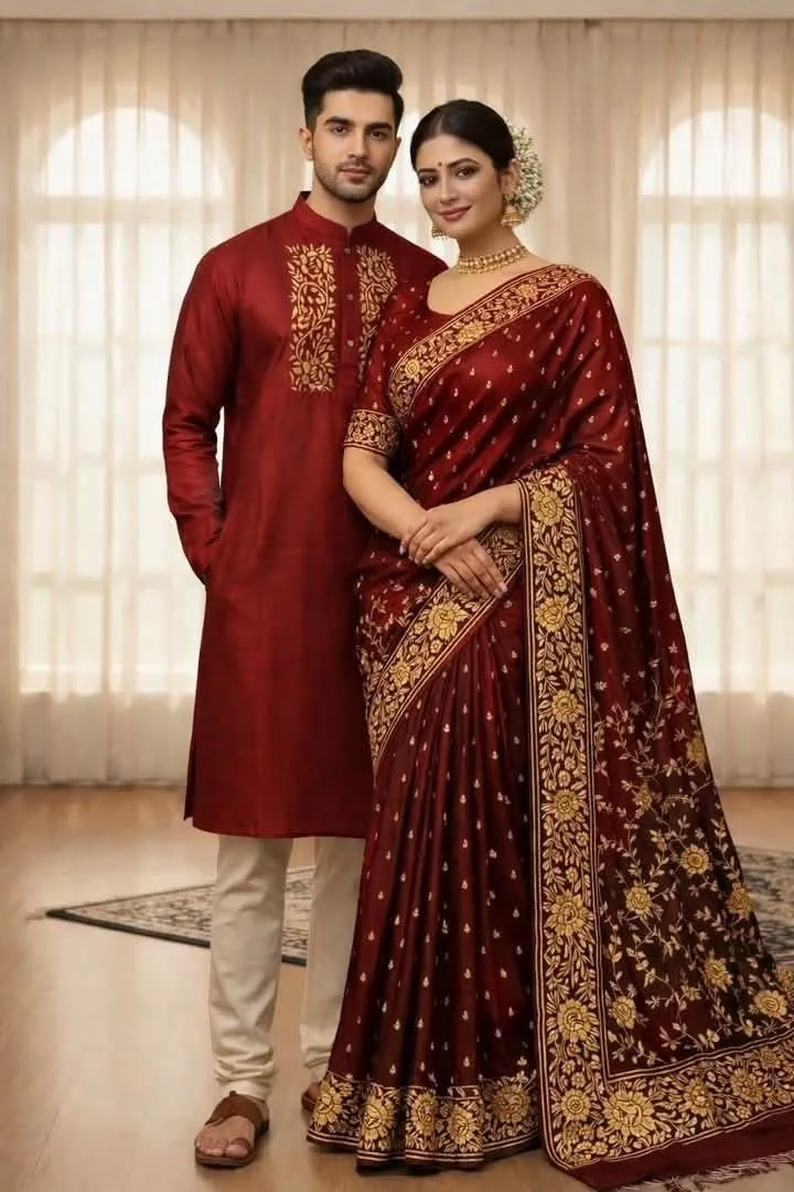 Sharee Panjabi Couple Dress with Blouse Piece