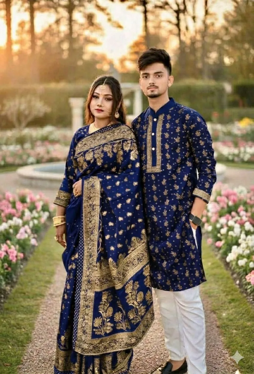Sharee Panjabi Couple Dress with Blouse Piece