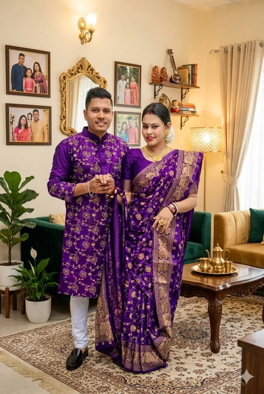 Sharee Panjabi Couple Dress with Blouse Piece