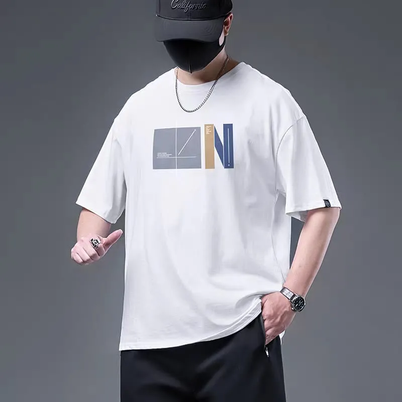 Signature Half-Sleeve Premium Drop Shoulder Graphic Design T-Shirt
