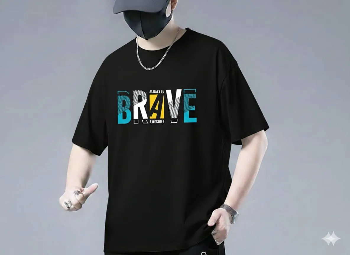 Signature Premium Drop Shoulder Premium-Fabric Unique Texture T-Shirt
