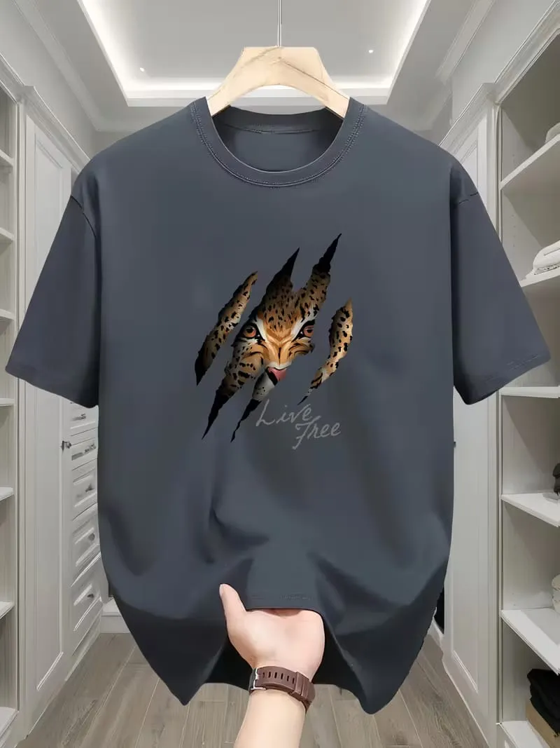 Signature Smart Drop Shoulder  with DTF Print Exquisite Print T-Shirt