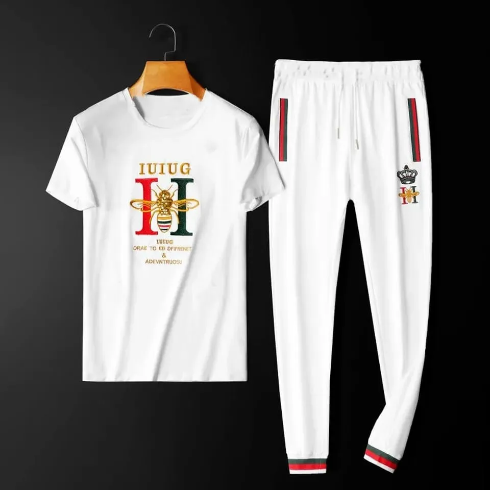 Sportswear Casual O-neck T-shirts + Pants Tracksuit Set at Nazmas BD