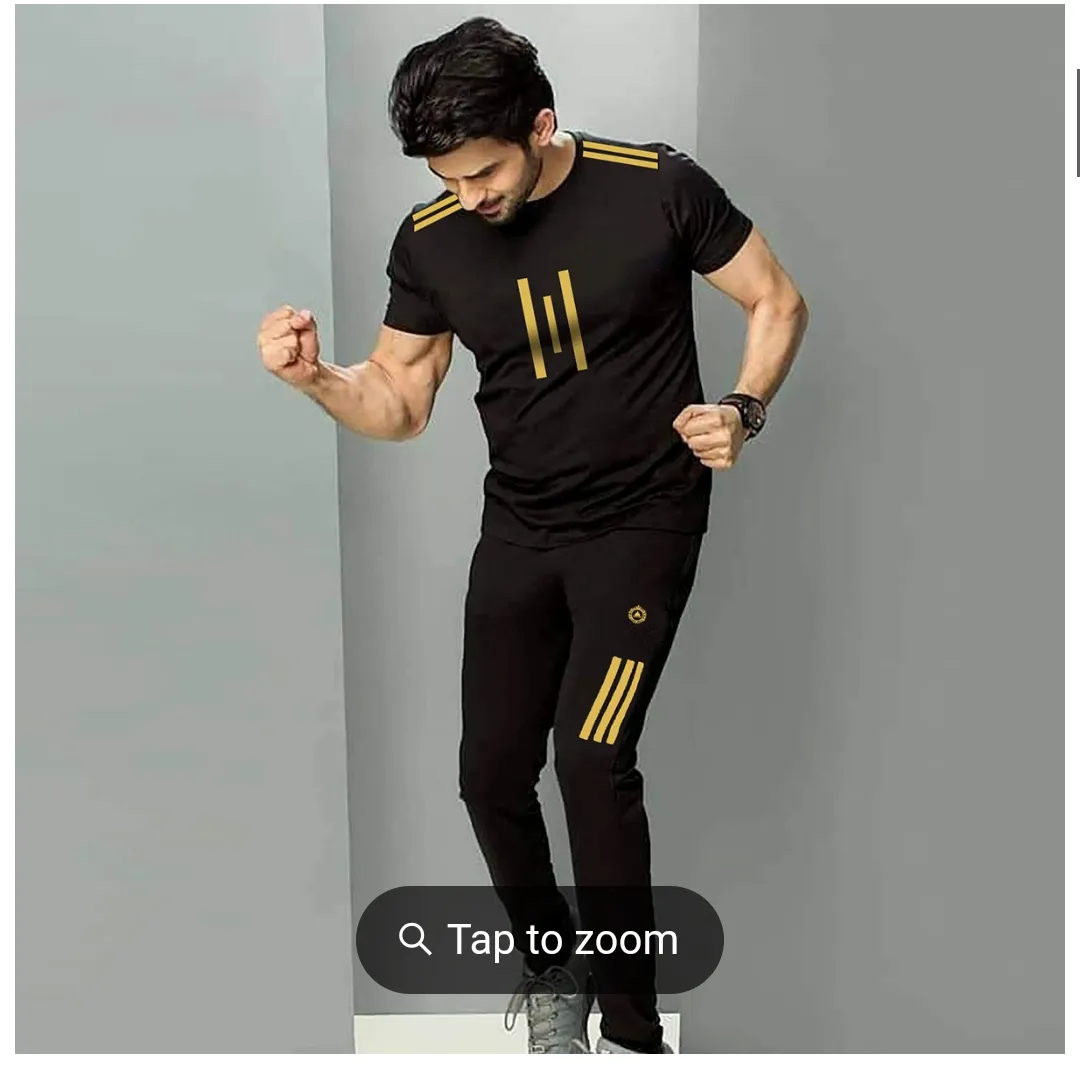 Sportswear Casual O-neck T-shirts + Pants Tracksuit Set by Nazmas BD