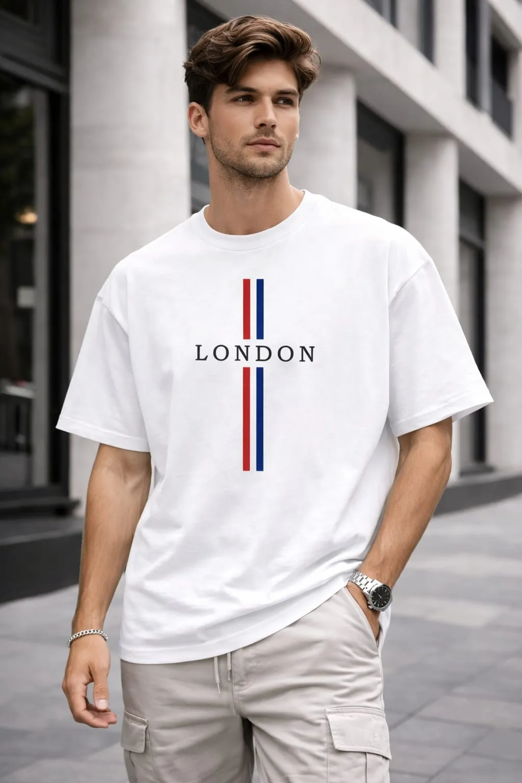 Stylish Drop Shoulder Breathable Smart Grand T-Shirt