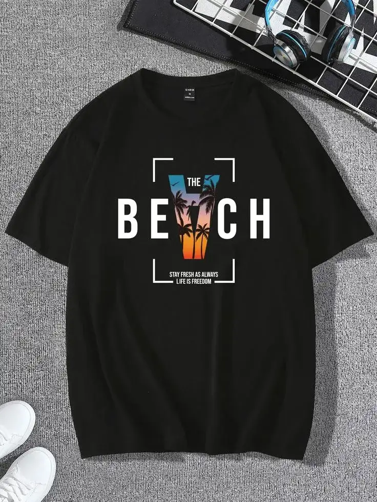 Stylish Drop Shoulder Durable Athletic Grand T-Shirt