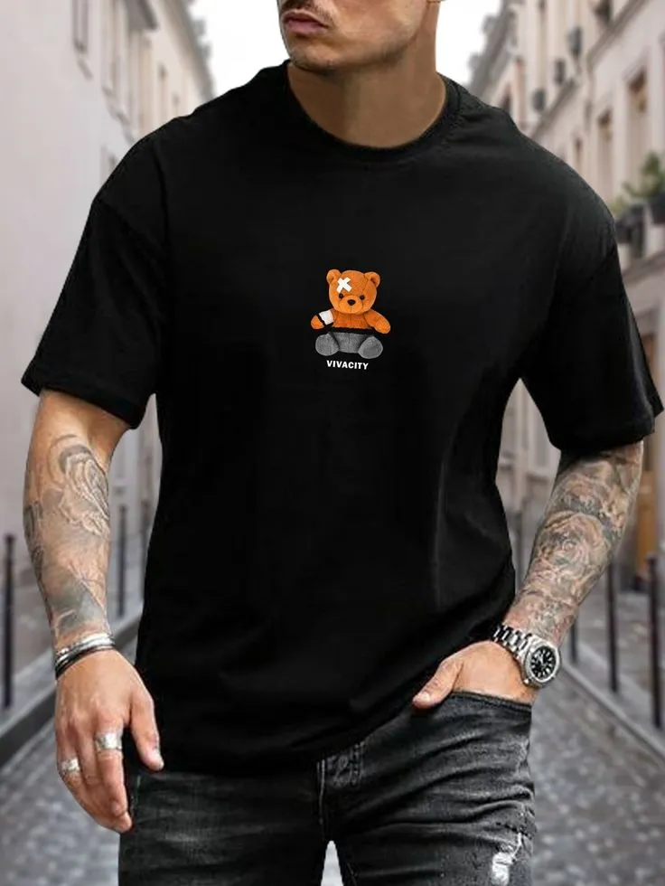 Stylish Drop Shoulder Organic Drop-Shoulder Modern T-Shirt