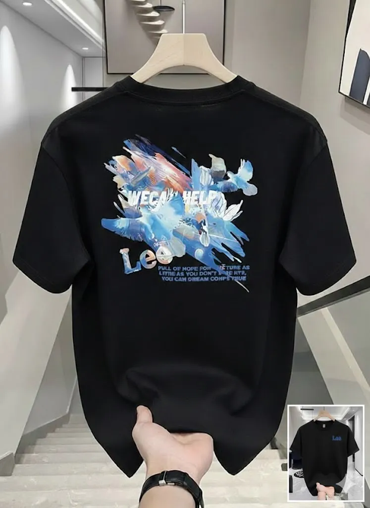 Stylish Premium Drop Shoulder Pre-Shrunk with DTF Print T-Shirt
