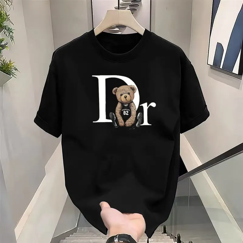 Stylish Stylish Drop Shoulder Combed Exquisite Print T-Shirt