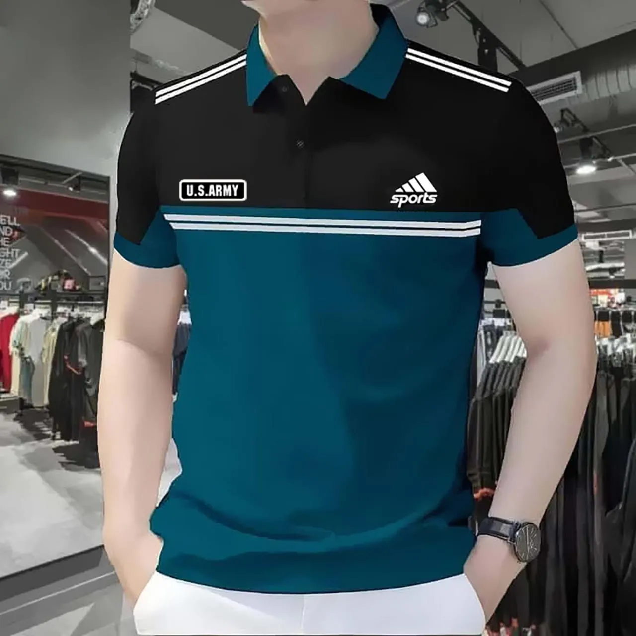 Stylist Polo Shirt Trendy Modern Fashion Design