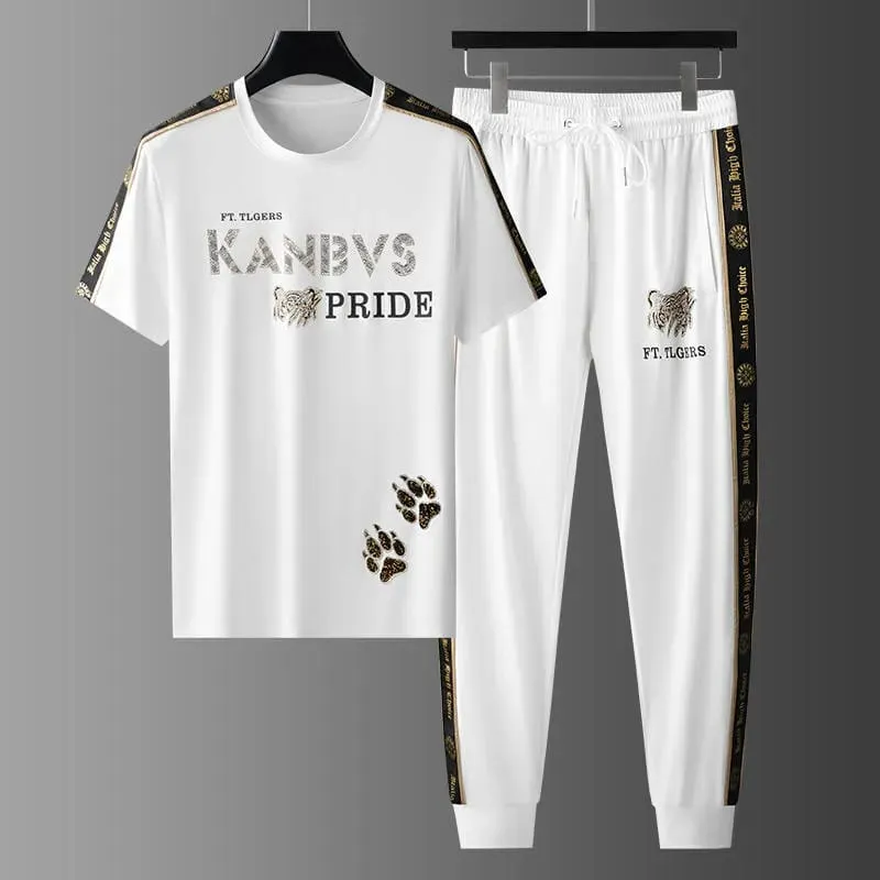 Stylist Printed Half Sleeve T-Shirt & Full pant Set for Men | Nazmas Bangladesh Best Price