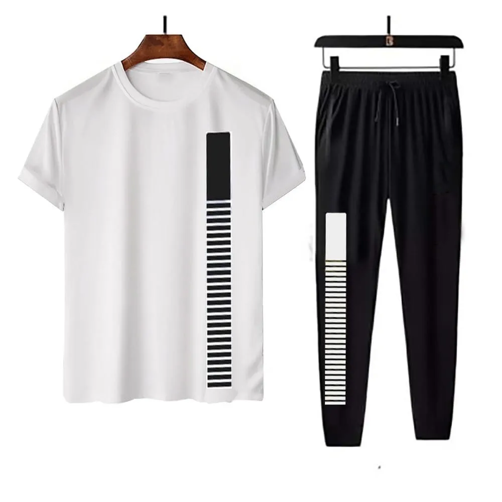 Stylist Printed Half Sleeve T-Shirt & Full pant Set for Men - Nazmas BD Best Price