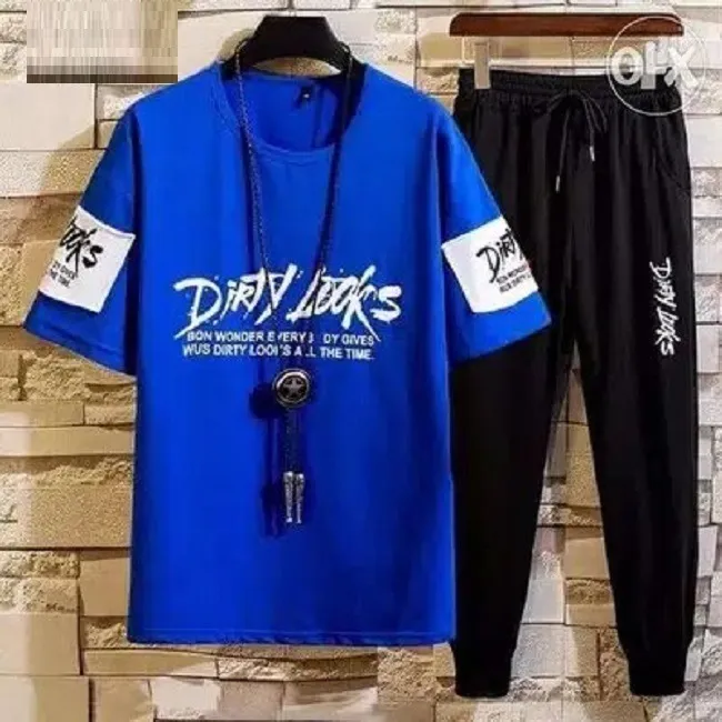 Stylist Printed Half Sleeve T-Shirt & Full pant Set for Men | Shop Online Nazmas BD