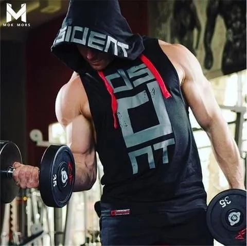 TANK 360 Work-Out Hoodie For Men Breathable Athletic Superior T-Shirt