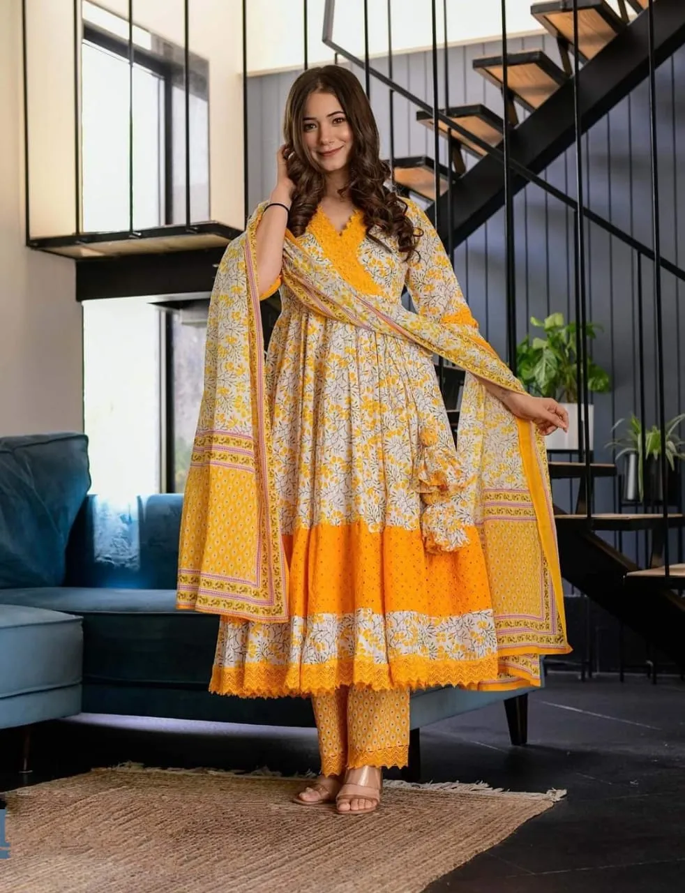 Elegant Three Piece Gown - Lowest Price in Bangladesh