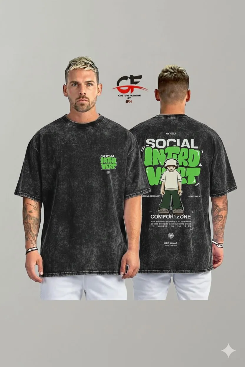 Top-Tier Comfortable Premium Acid Wash Drop Shoulder Streetwear Style T-Shirt