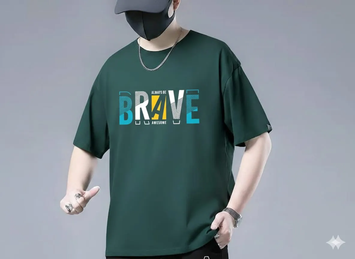 Top-Tier Crew-Neck Premium Drop Shoulder Unique Texture T-Shirt