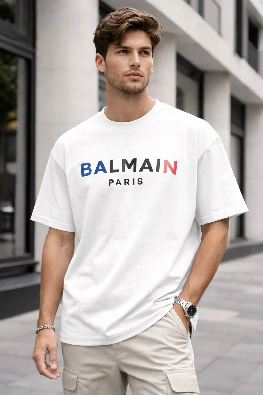 Top-Tier Street-Style Stylish Drop Shoulder Graphic Design T-Shirt