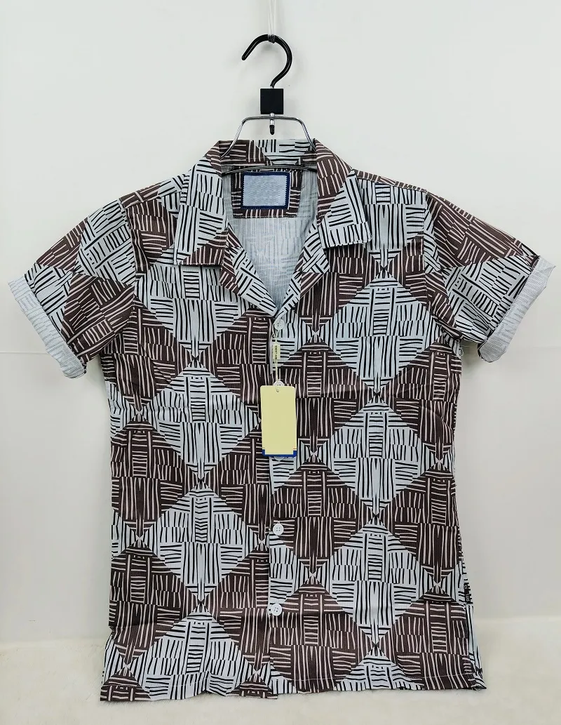 Trendy Luxury China Spandex Cot Drooped Shudder Shirt Pre-Shrunk Street-Style Print Shirt
