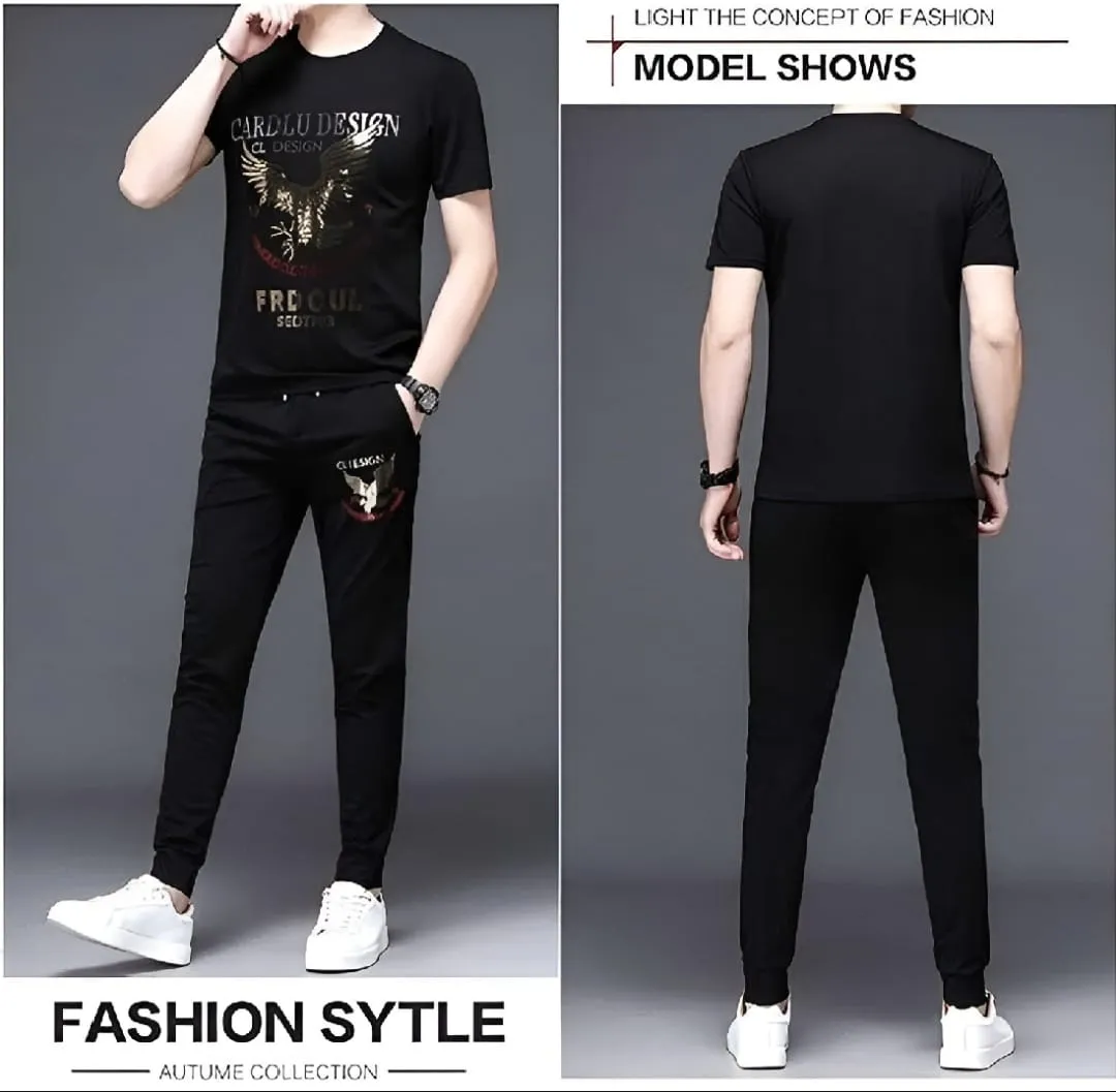 Trendy Mash T-Shirt Trouser Combo | Nazmas Lowest Price BD