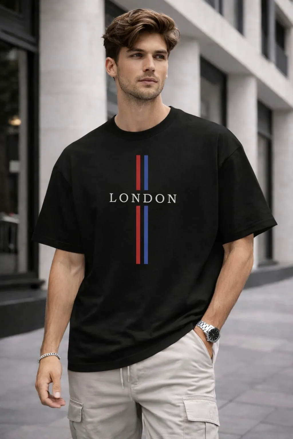 Trendy Oversized Stylish Drop Shoulder with DTF Print T-Shirt