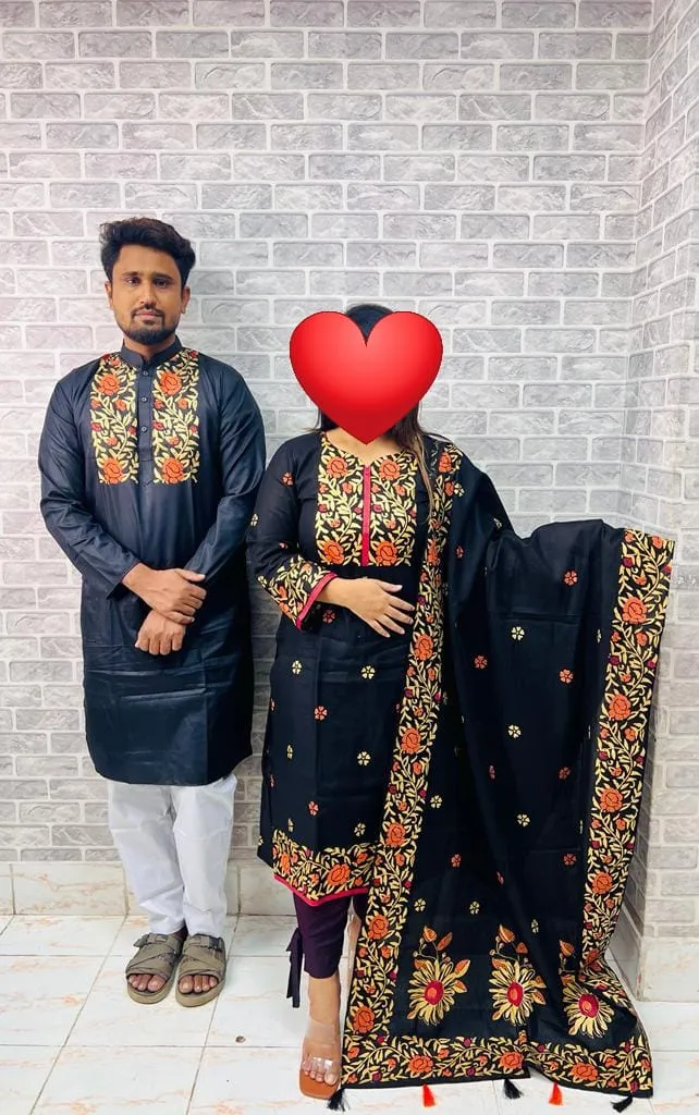 Two Piece and Panjabi Couple Set