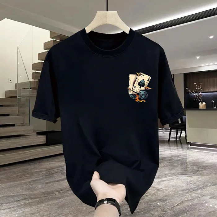 Urban Stylish Drop Shoulder Durable Unique Texture T-Shirt
