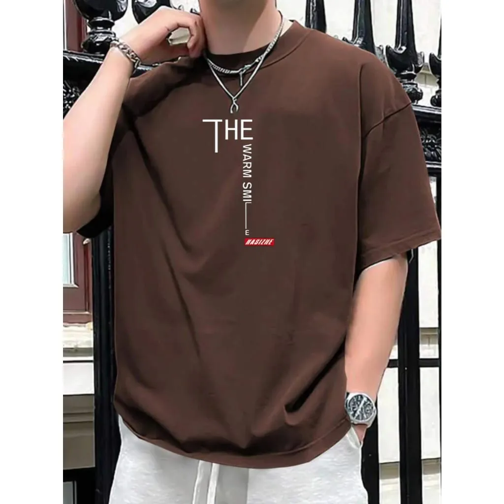 Vogue Casual Drop Shoulder  with DTF Print Aesthetic Finish T-Shirt