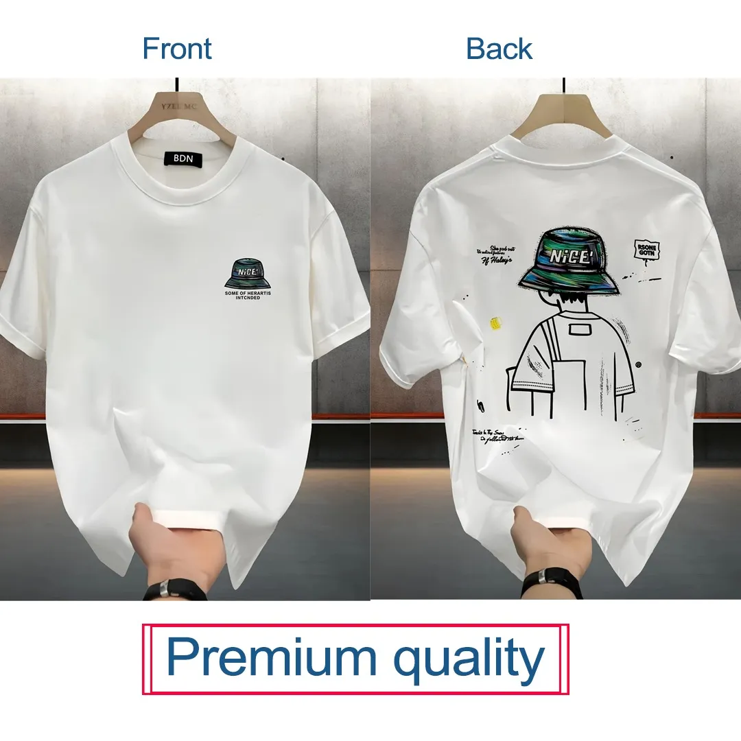 Vogue Stylish Drop Shoulder Durable Exquisite Print T-Shirt